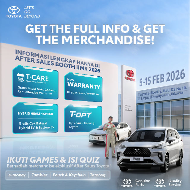 KESERUAN BOOTH AFTER SALES TOYOTA DI IIMS 2026: INFORMASI AFTER SALES LENGKAP, GAME, DAN MERCHANDISE!